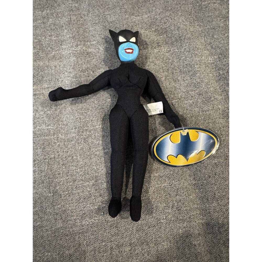 Vintage Catwoman 1998 WB Kids Play-by-Play Doll Plush Figure Animated Batman S84